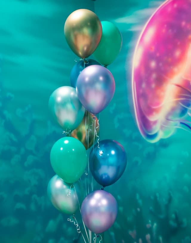 Colorful balloon bouquet