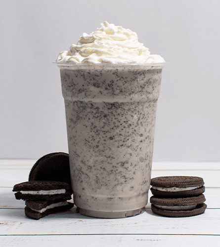 Oreo milkshake with whipped cream