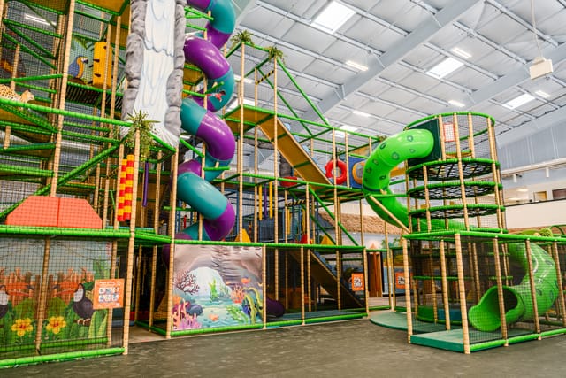 Twisty slides playground