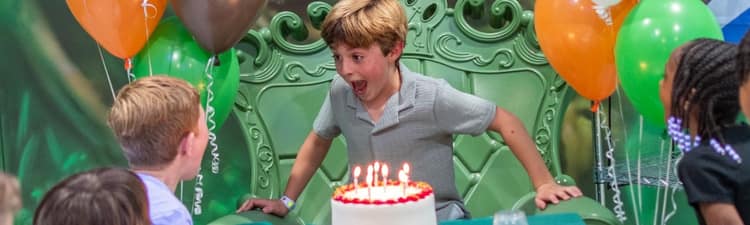 Girl celebrating her birthday at Lava Island