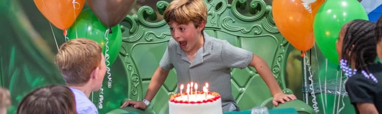 Girl celebrating her birthday at Lava Island