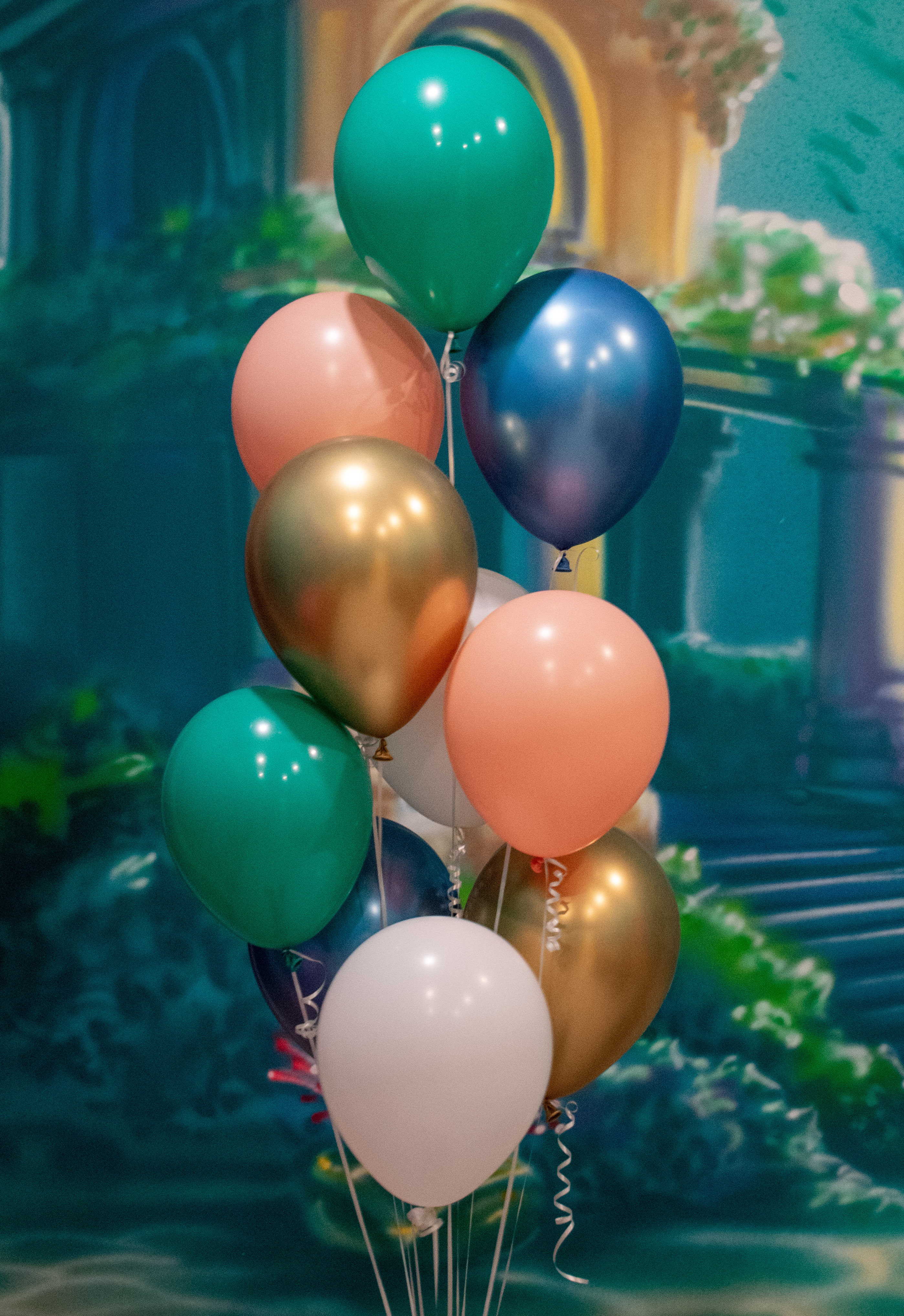 Colorful balloon bouquet