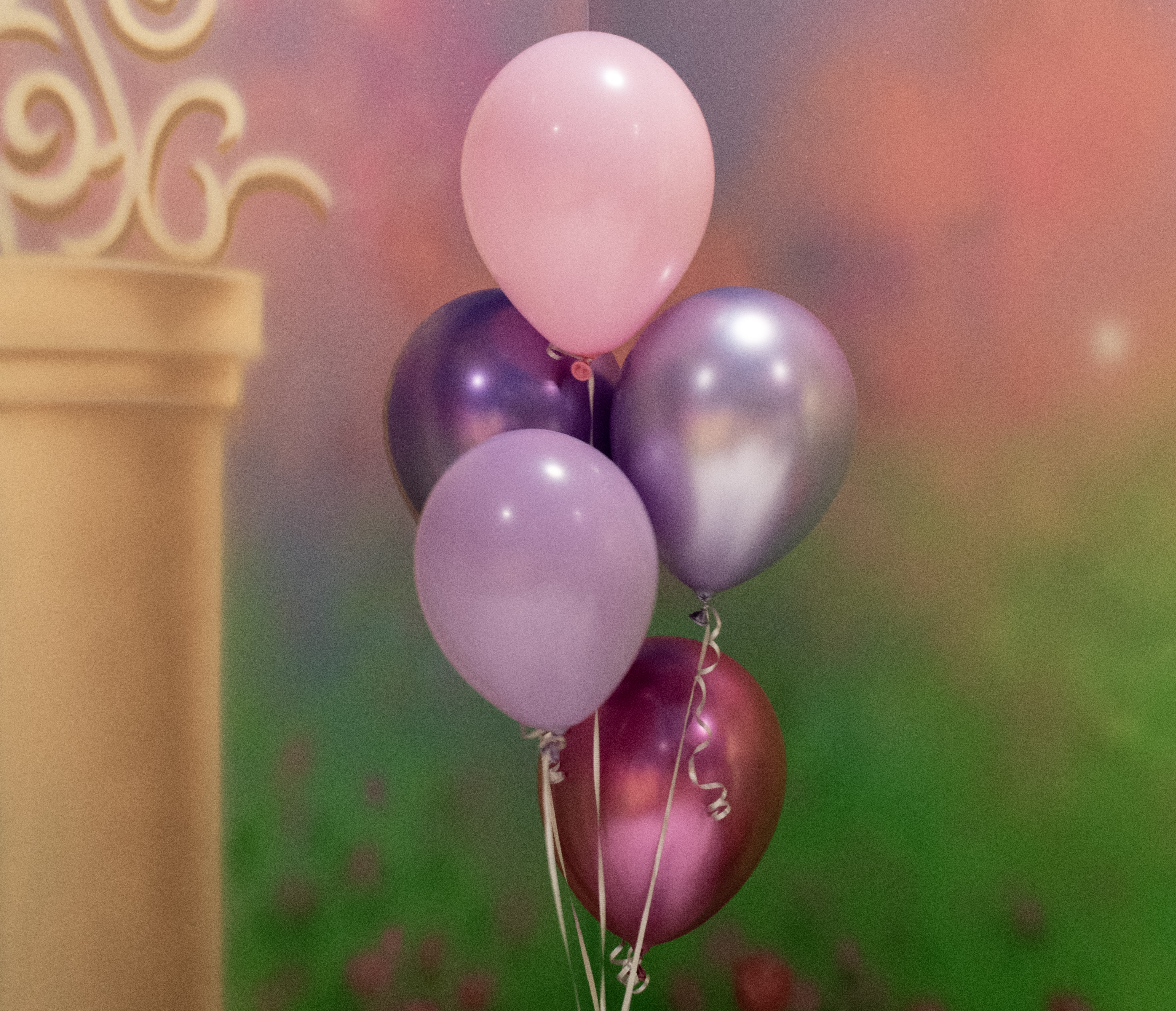 Colorful balloon bouquet