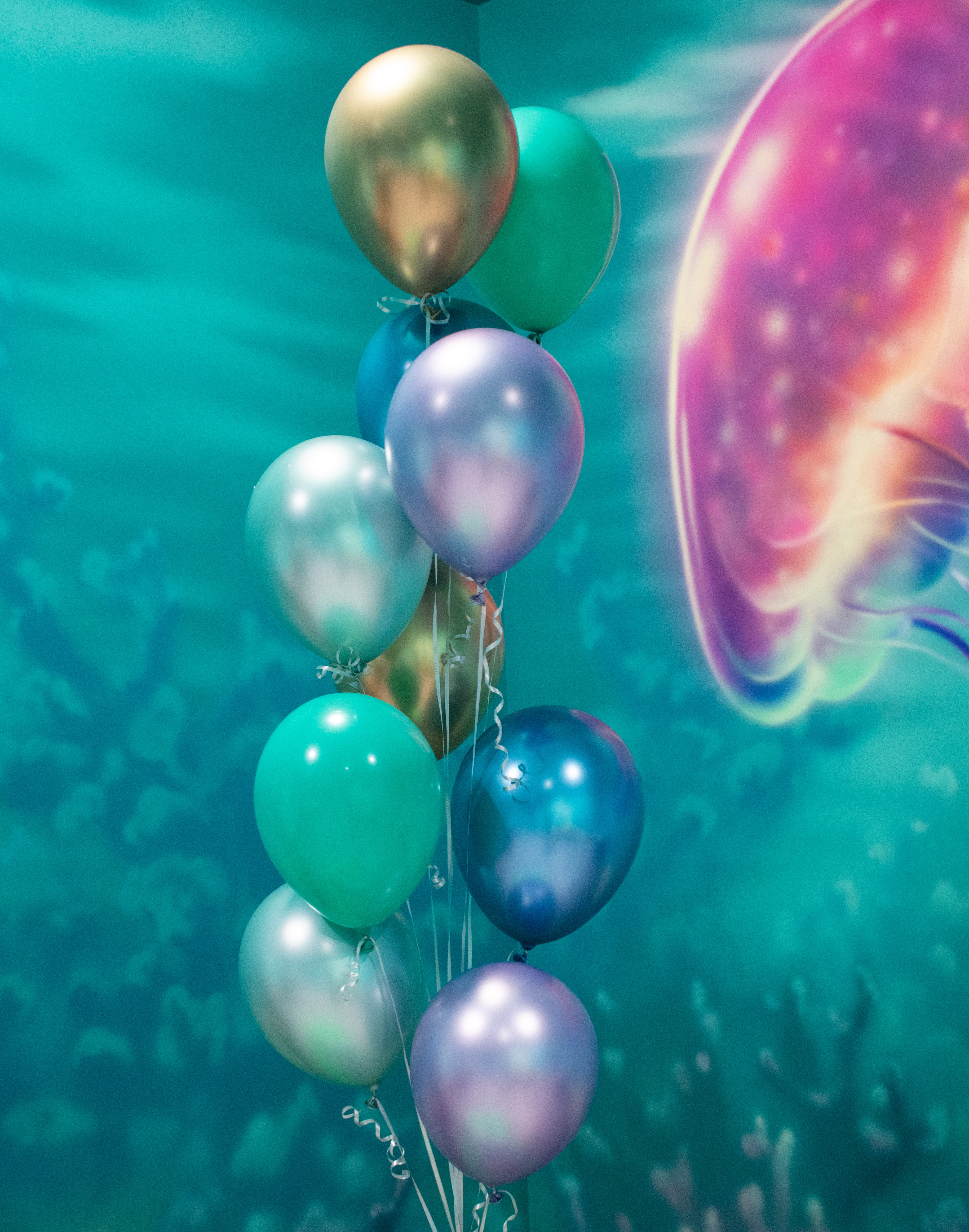 Colorful balloon bouquet