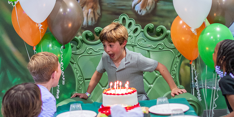 Girl celebrating her birthday at Lava Island