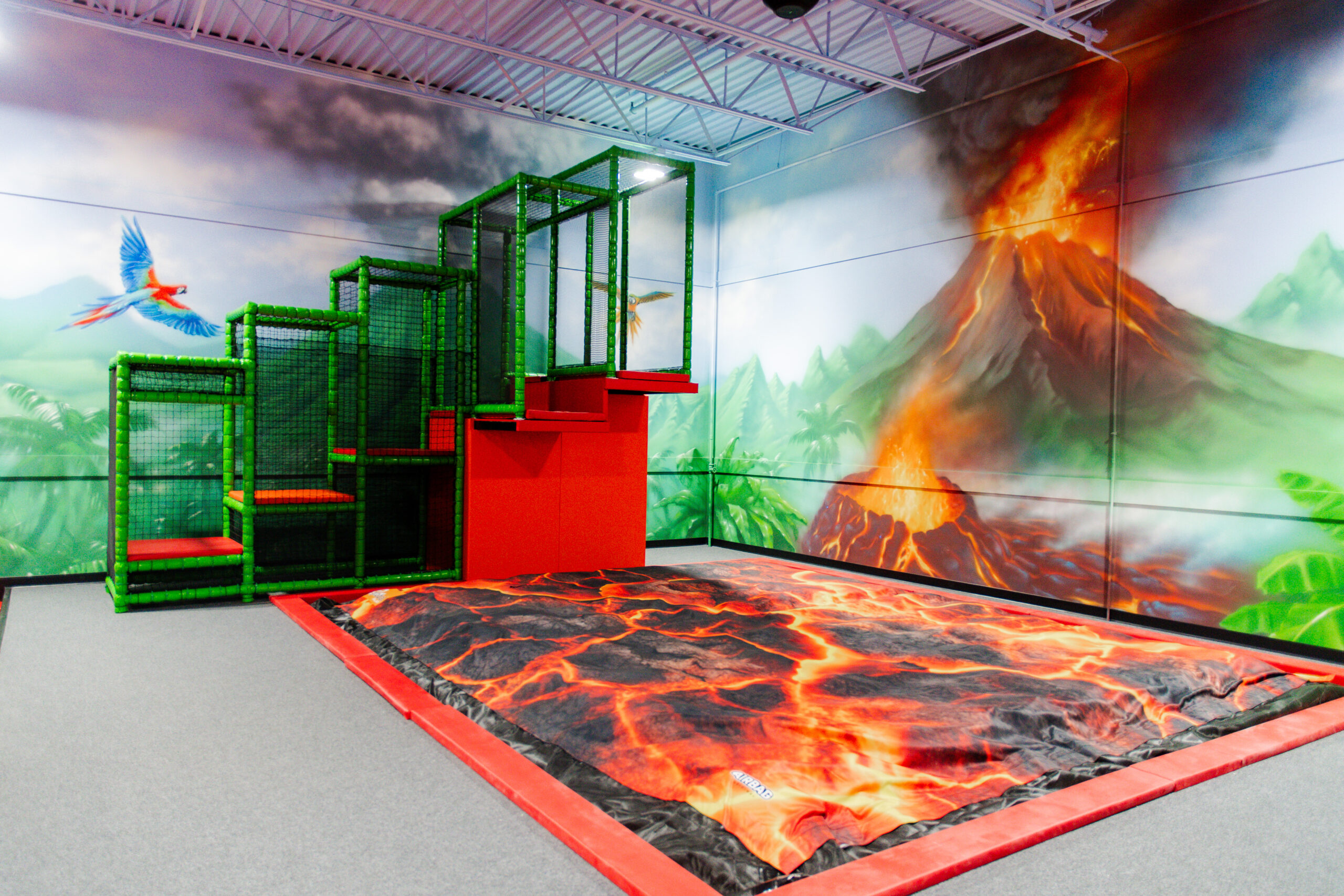 Jump Tower and Air Bag at Lava Island